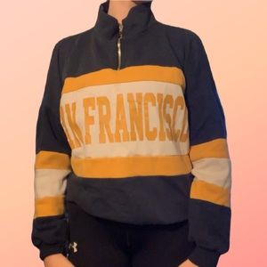SHEIN Fashion San Francisco Quarter Zip Sweatshirt 🌉💛